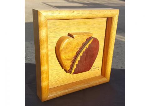 3 D Wood Art by Enzmann 1985 Apple Kitchen
