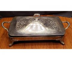 Poole Silver Co. #170 ? Electric Food Warmer w/ Lid & Cord S...